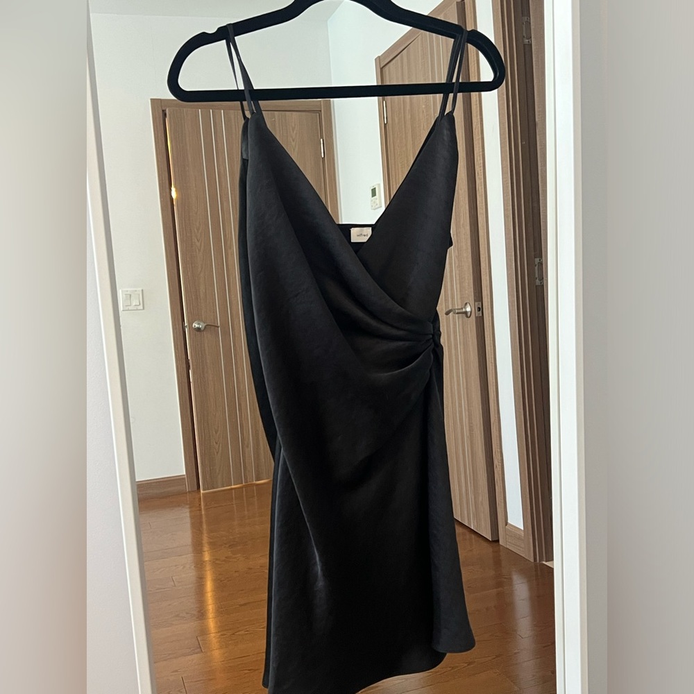 satin black little dress